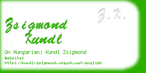 zsigmond kundl business card